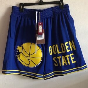 Blue Retro Golden State Warriors Basketball Shorts NBA ballers Large men’s